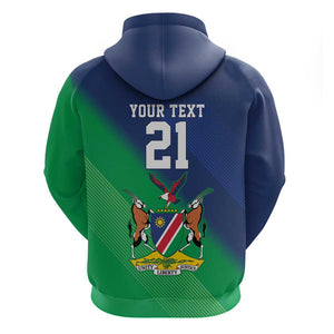 Custom Rugby African Namibia Zip Hoodie Welwitschias African Fish Eagle - African Pride