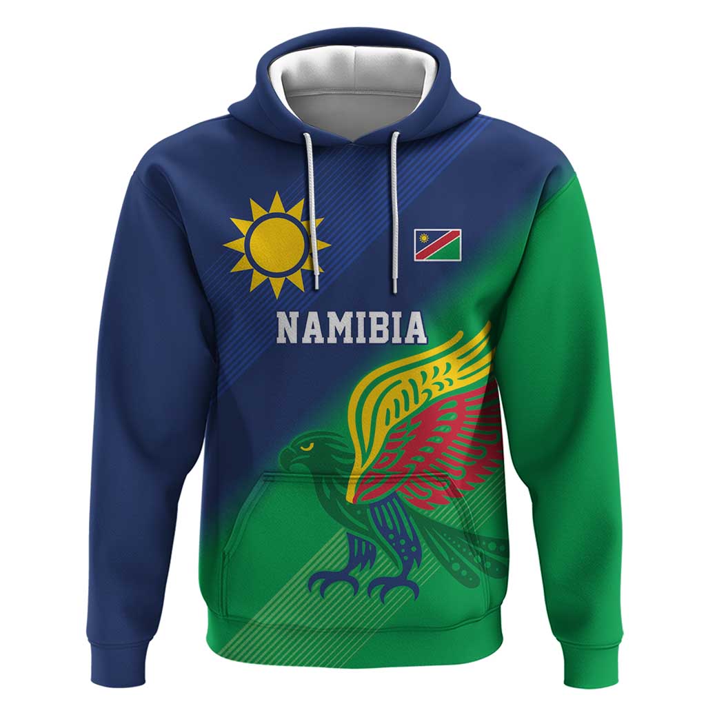 Custom Rugby African Namibia Zip Hoodie Welwitschias African Fish Eagle - African Pride