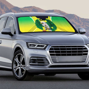 Custom Cricket African Nigeria Auto Sun Shade Najeriya Yellow Greens Eagle