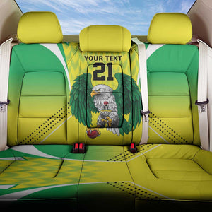 Custom Cricket African Nigeria Back Car Seat Cover Najeriya Yellow Greens Eagle - African Pride