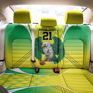 Custom Cricket African Nigeria Back Car Seat Cover Najeriya Yellow Greens Eagle - African Pride