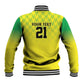 Custom Cricket African Nigeria Baseball Jacket Najeriya Yellow Greens Eagle - African Pride