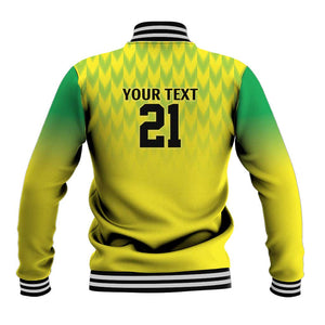 Custom Cricket African Nigeria Baseball Jacket Najeriya Yellow Greens Eagle - African Pride
