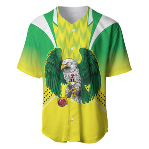 Custom Cricket African Nigeria Baseball Jersey Najeriya Yellow Greens Eagle - African Pride