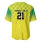 Custom Cricket African Nigeria Baseball Jersey Najeriya Yellow Greens Eagle - African Pride