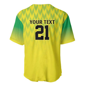 Custom Cricket African Nigeria Baseball Jersey Najeriya Yellow Greens Eagle - African Pride