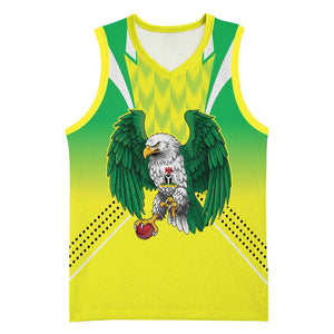 Custom Cricket African Nigeria Basketball Jersey Najeriya Yellow Greens Eagle - African Pride