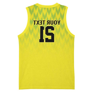 Custom Cricket African Nigeria Basketball Jersey Najeriya Yellow Greens Eagle - African Pride