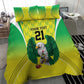 Custom Cricket African Nigeria Bedding Set Najeriya Yellow Greens Eagle - African Pride
