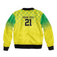 Custom Cricket African Nigeria Bomber Jacket Najeriya Yellow Greens Eagle - African Pride