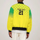 Custom Cricket African Nigeria Bomber Jacket Najeriya Yellow Greens Eagle - African Pride