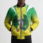 Custom Cricket African Nigeria Bomber Puffer Jacket Najeriya Yellow Greens Eagle