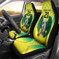Custom Cricket African Nigeria Car Seat Cover Najeriya Yellow Greens Eagle - African Pride