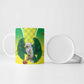 Custom Cricket African Nigeria Ceramic Mug Najeriya Yellow Greens Eagle