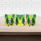Custom Cricket African Nigeria Ceramic Mug Najeriya Yellow Greens Eagle