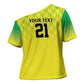 Custom Cricket African Nigeria Cross Shoulder Shirt Najeriya Yellow Greens Eagle