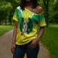 Custom Cricket African Nigeria Cross Shoulder Shirt Najeriya Yellow Greens Eagle