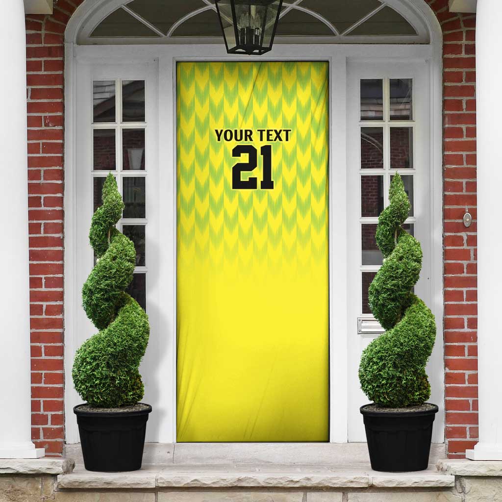 Custom Cricket African Nigeria Door Cover Najeriya Yellow Greens Eagle