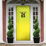 Custom Cricket African Nigeria Door Cover Najeriya Yellow Greens Eagle