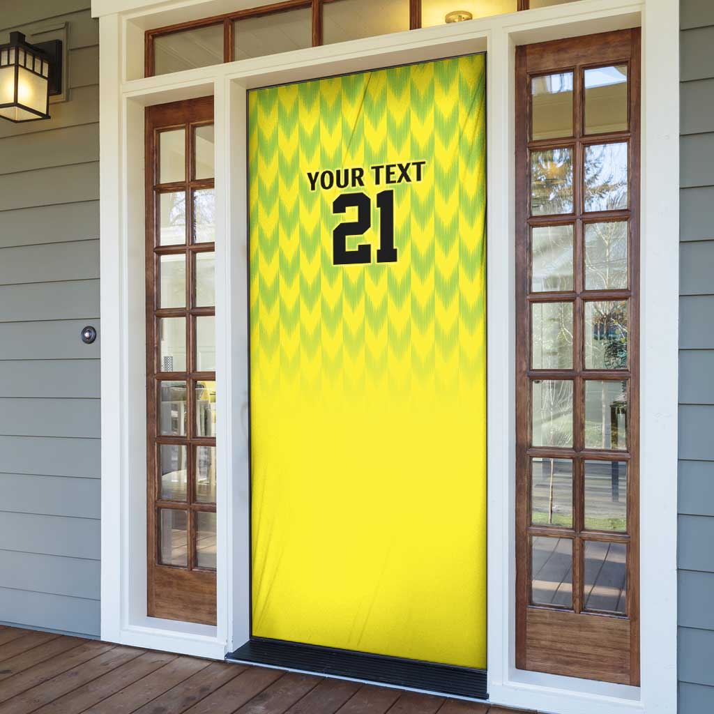 Custom Cricket African Nigeria Door Cover Najeriya Yellow Greens Eagle