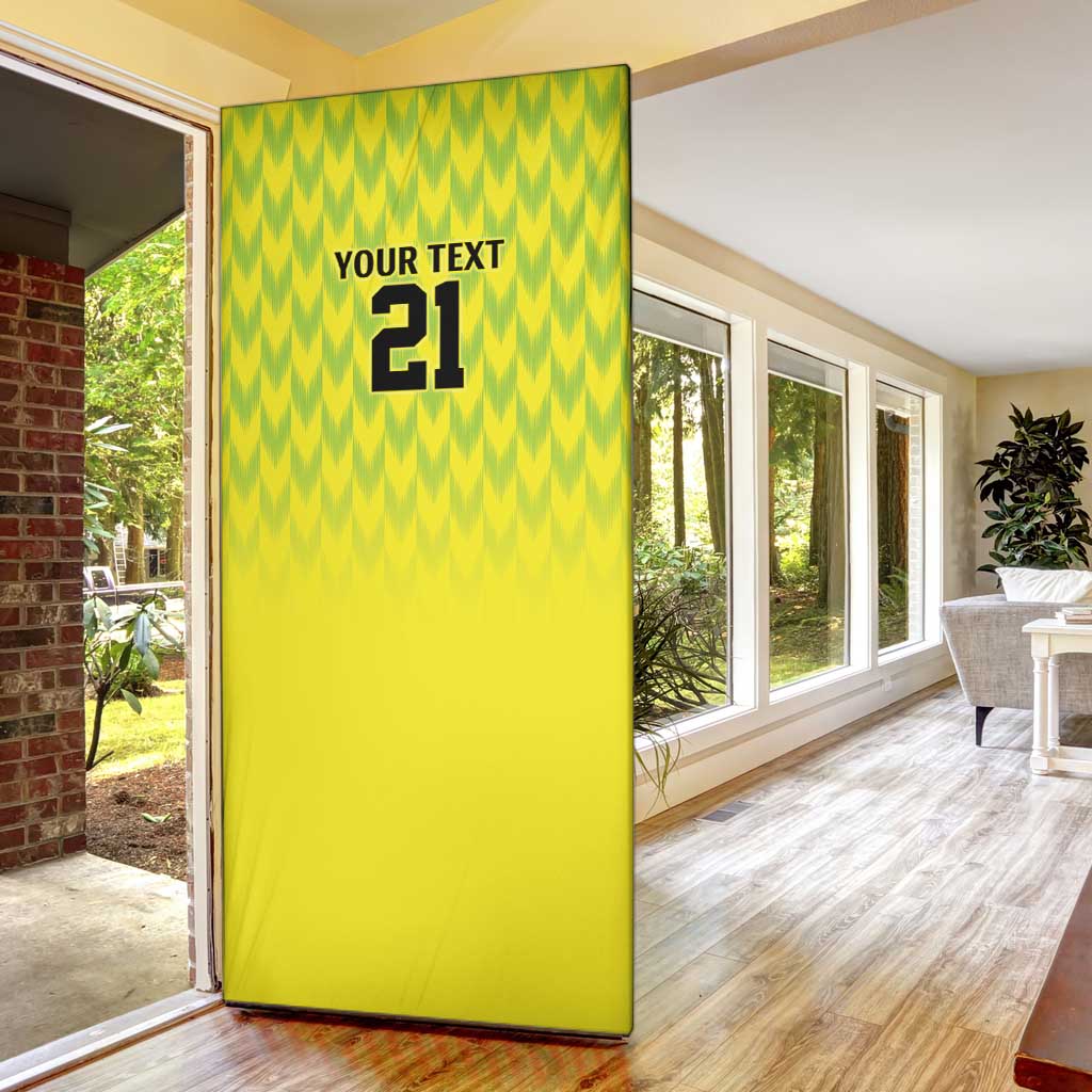 Custom Cricket African Nigeria Door Cover Najeriya Yellow Greens Eagle