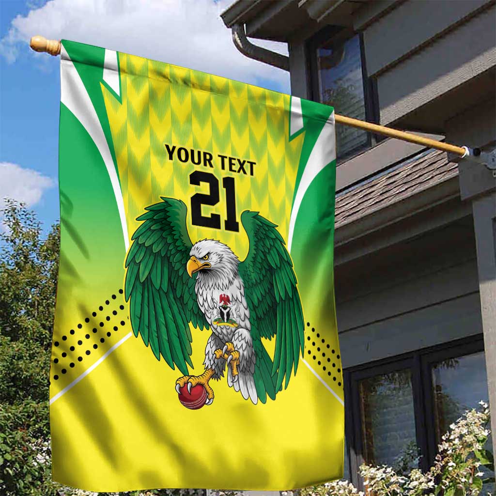 Custom Cricket African Nigeria Garden Flag Najeriya Yellow Greens Eagle - African Pride