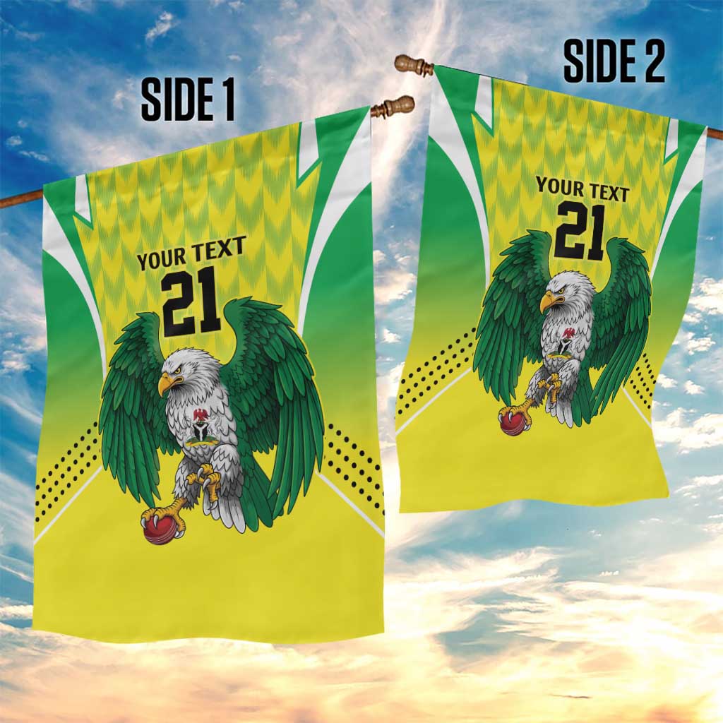Custom Cricket African Nigeria Garden Flag Najeriya Yellow Greens Eagle - African Pride