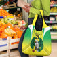 Custom Cricket African Nigeria Grocery Bag Najeriya Yellow Greens Eagle - African Pride