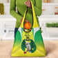 Custom Cricket African Nigeria Grocery Bag Najeriya Yellow Greens Eagle - African Pride