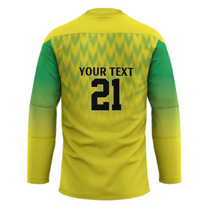 Custom Cricket African Nigeria Hockey Jersey Najeriya Yellow Greens Eagle