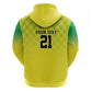 Custom Cricket African Nigeria Hoodie Najeriya Yellow Greens Eagle - African Pride