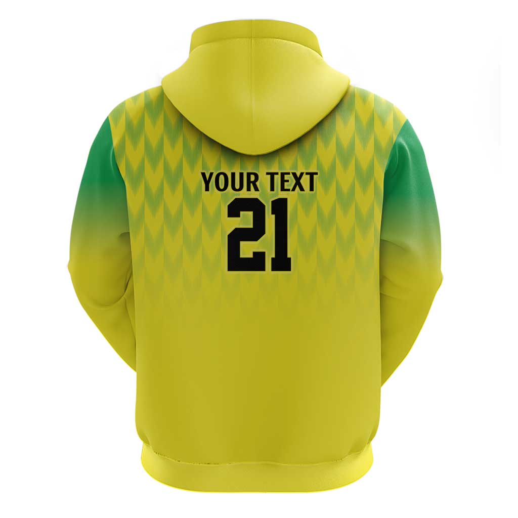 Custom Cricket African Nigeria Hoodie Najeriya Yellow Greens Eagle - African Pride