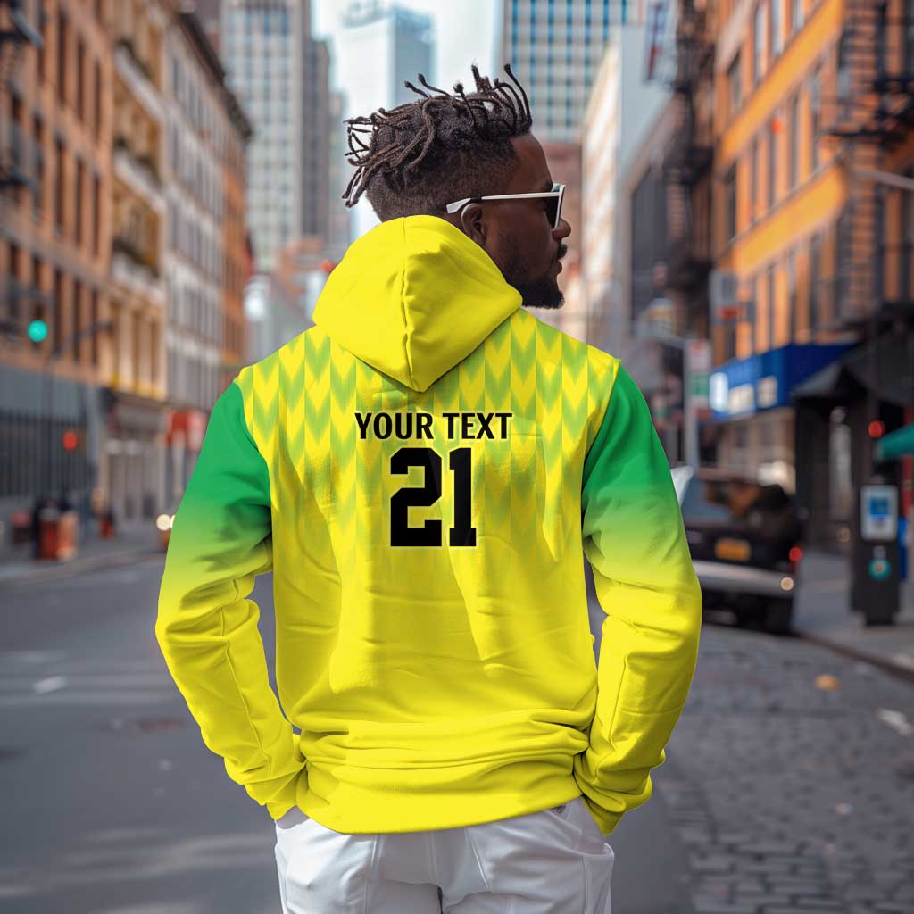 Custom Cricket African Nigeria Hoodie Najeriya Yellow Greens Eagle - African Pride