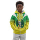 Custom Cricket African Nigeria Kid Hoodie Najeriya Yellow Greens Eagle - African Pride