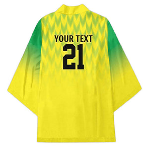 Custom Cricket African Nigeria Kimono Najeriya Yellow Greens Eagle