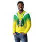 Custom Cricket African Nigeria Long Sleeve Polo Shirt Najeriya Yellow Greens Eagle - African Pride