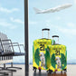 Custom Cricket African Nigeria Luggage Cover Najeriya Yellow Greens Eagle - African Pride
