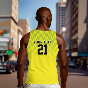 Custom Cricket African Nigeria Men Tank Top Najeriya Yellow Greens Eagle - African Pride