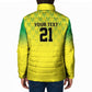 Custom Cricket African Nigeria Padded Jacket Najeriya Yellow Greens Eagle
