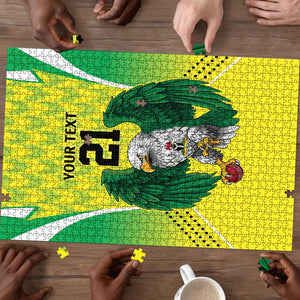 Custom Cricket African Nigeria Puzzle Najeriya Yellow Greens Eagle