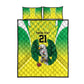 Custom Cricket African Nigeria Quilt Bed Set Najeriya Yellow Greens Eagle - African Pride