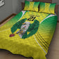 Custom Cricket African Nigeria Quilt Bed Set Najeriya Yellow Greens Eagle - African Pride