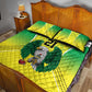 Custom Cricket African Nigeria Quilt Bed Set Najeriya Yellow Greens Eagle - African Pride