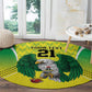 Custom Cricket African Nigeria Round Carpet Najeriya Yellow Greens Eagle - African Pride