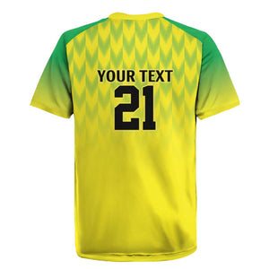Custom Cricket African Nigeria Rugby Jersey Najeriya Yellow Greens Eagle - African Pride