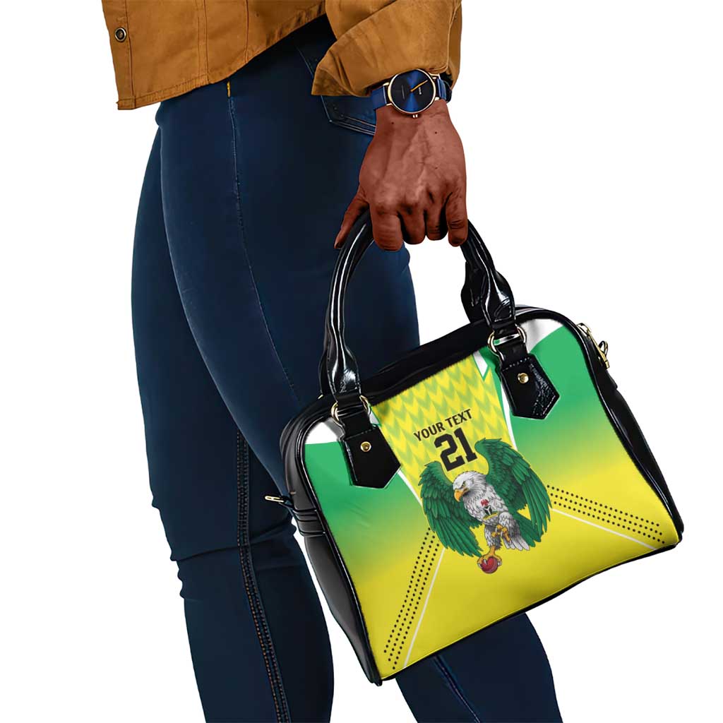 Custom Cricket African Nigeria Shoulder Handbag Najeriya Yellow Greens Eagle - African Pride