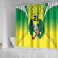 Custom Cricket African Nigeria Shower Curtain Najeriya Yellow Greens Eagle - African Pride