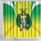 Custom Cricket African Nigeria Shower Curtain Najeriya Yellow Greens Eagle - African Pride