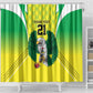 Custom Cricket African Nigeria Shower Curtain Najeriya Yellow Greens Eagle - African Pride