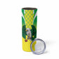 Custom Cricket African Nigeria Skinny Tumbler Najeriya Yellow Greens Eagle - African Pride